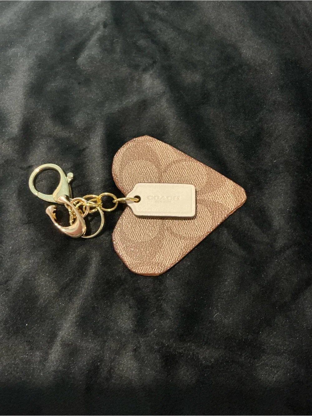Handmade key/bag charm with Coach Hangtag